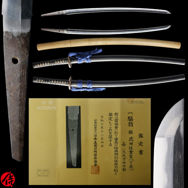Antique Japanese Sword Wakizashi Signed by Shigeyoshi<br>NBTHK <span style="color: #ff0000;"><strong>Tokubetsu Hozon</strong> </span>Certificate