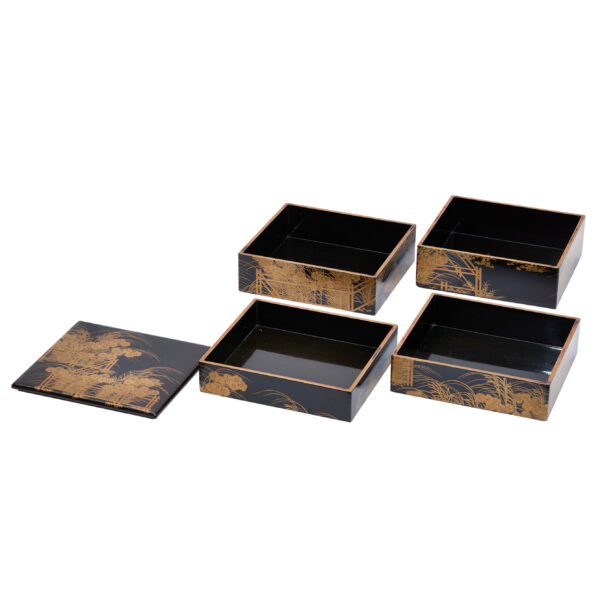 Antique Japanese Lacquer Box<br> (Bento-08) - Image 9