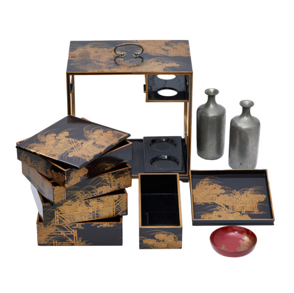 Antique Japanese Lacquer Box<br> (Bento-08) - Image 11