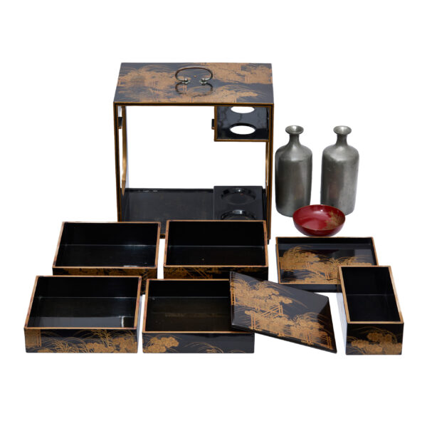 Antique Japanese Lacquer Box<br> (Bento-08) - Image 12