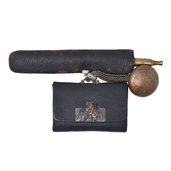 Antique Tobacco Case-Tabacco Ire and Kiseru Set (Kiseru-18) - Image 2