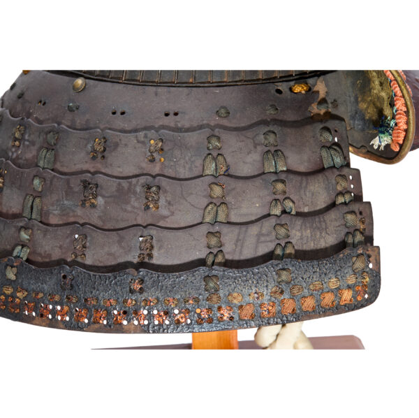 Antique Samurai Helmet <br>Late Muromachi Period <br>Rokujuni Ken Suji Kabuto <br><span style="color: #ff0000;"><strong>Tokubetsu Kicho</strong></span> Shiryo Certificate</span> (KT-68) - Image 14