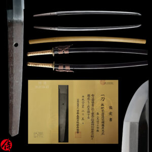 Antique Japanese Sword Katana Signed by Omi Daijo Fujiwara Tadahiro<br> NBTHK<span style="color: #ff0000;"><strong> Tokubetsu Hozon</strong> </span>Certificate