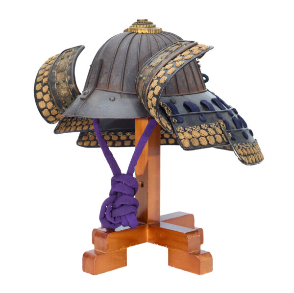 Antique Samurai Helmet <br>Early Edo Period Nijuroku Ken Suji Kabuto with <span style="color: #ff0000;"><strong>Tokubetsu Kicho</strong></span> Shiryo Certificate</span></strong> (KT-69) - Image 2