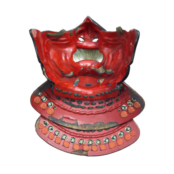 Antique Late Edo Period Menpo Face Guard for Samurai Armor <span style="color: #ff0000;"> Kicho Shiryo</span> Certificate (Menpo-25) - Image 2