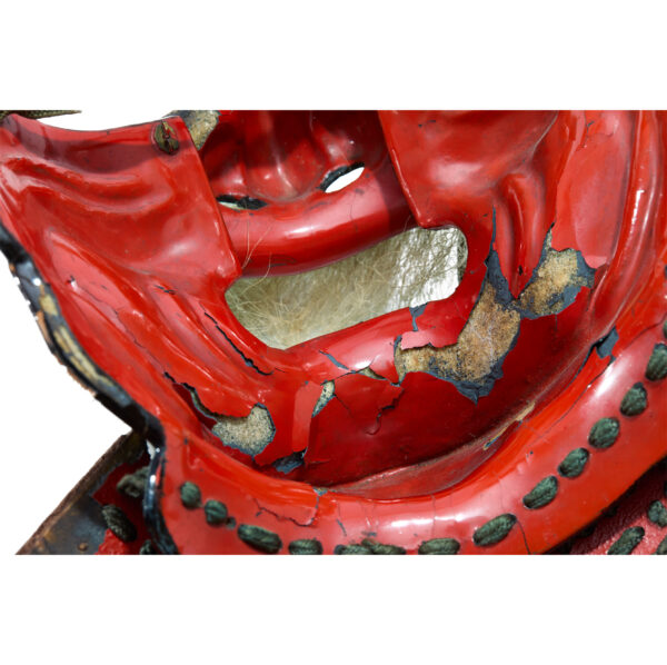 Antique Late Edo Period Menpo Face Guard for Samurai Armor <span style="color: #ff0000;"> Kicho Shiryo</span> Certificate (Menpo-25) - Image 10