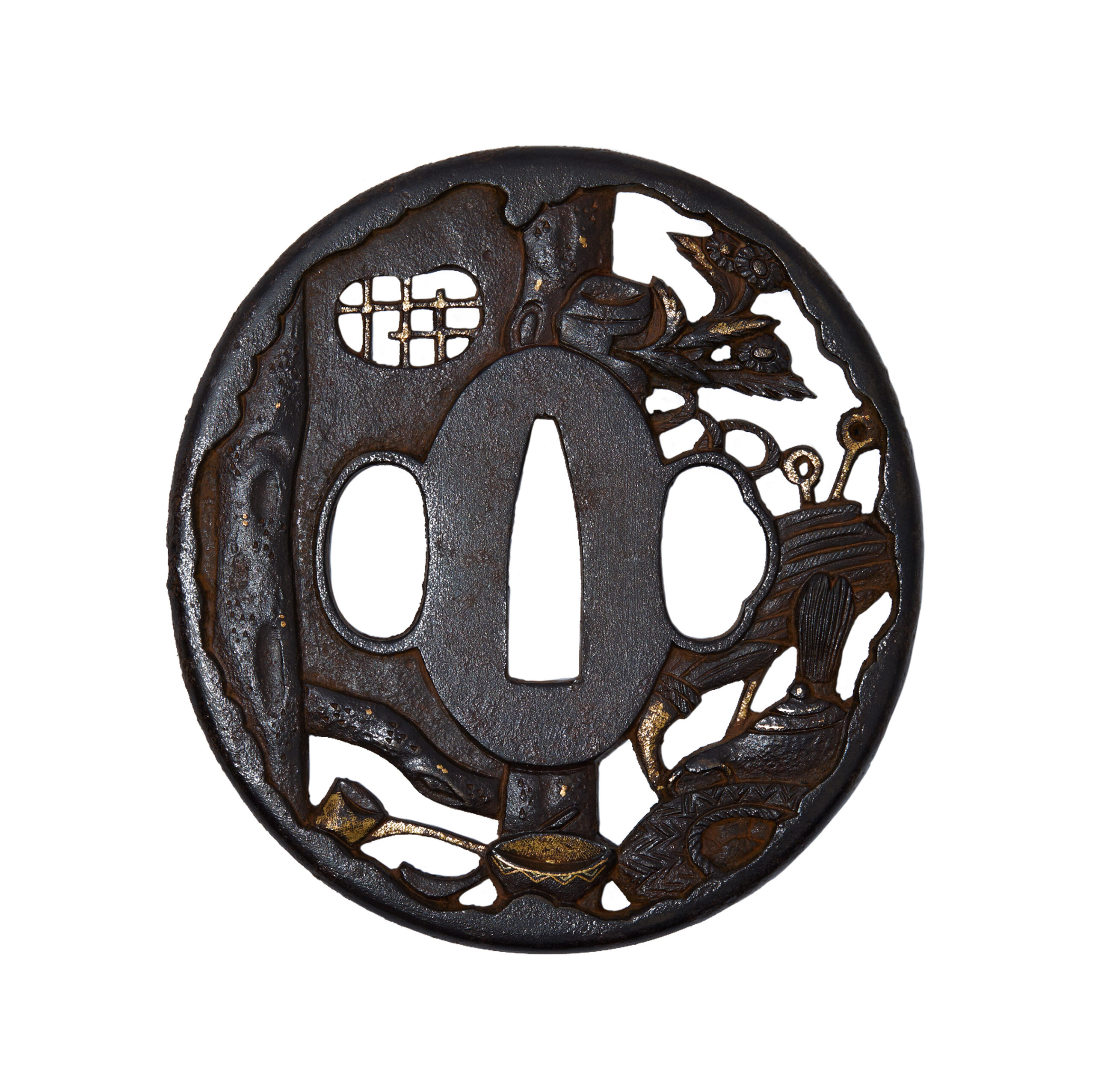 Antique Tsuba for Samurai Sword (T-837) - Image 3