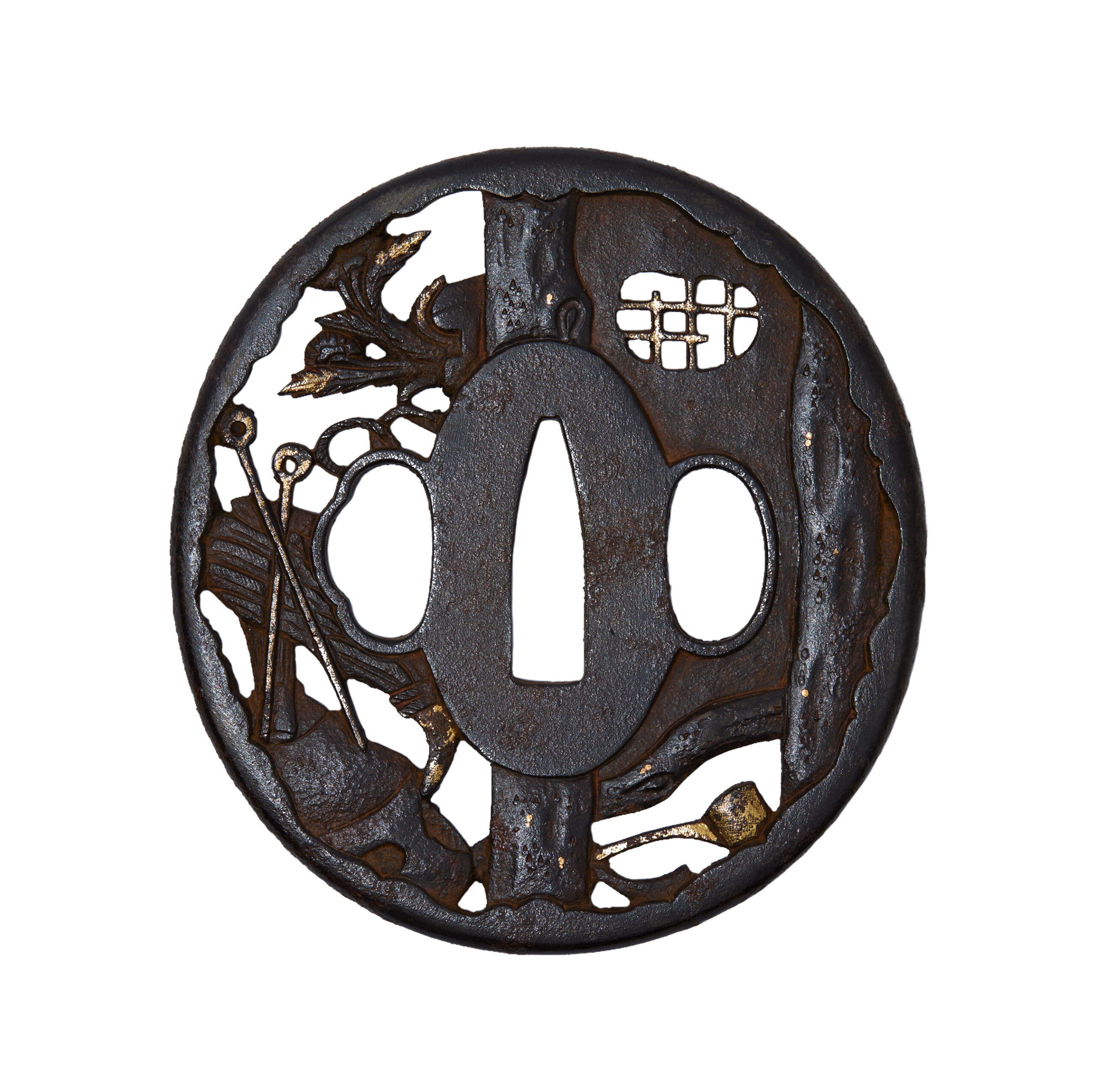 Antique Tsuba for Samurai Sword (T-837) - Image 4