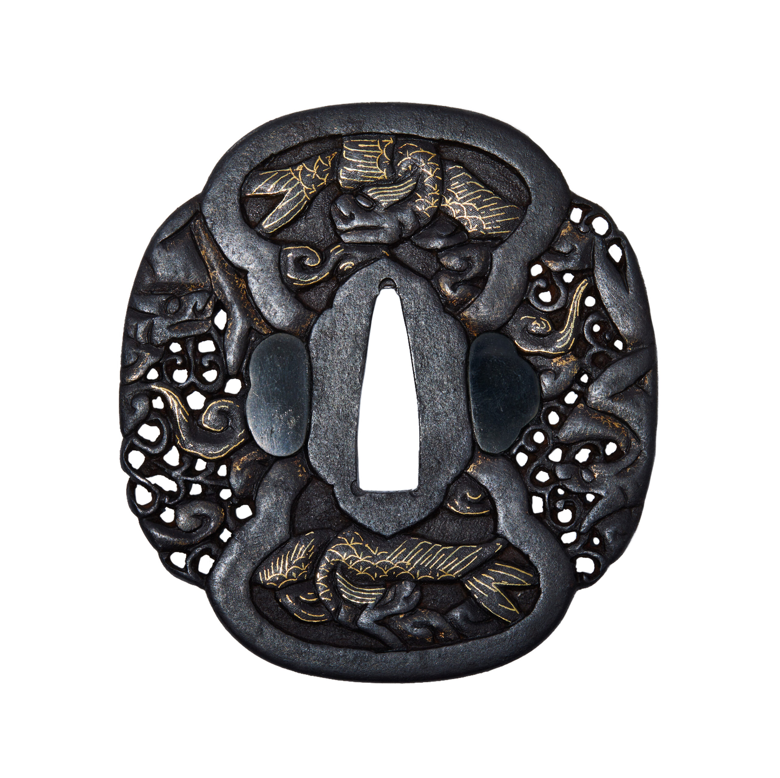 Antique Tsuba for Samurai Sword<br> with NTHK Kanteisho Certificate (T-796) - Image 5