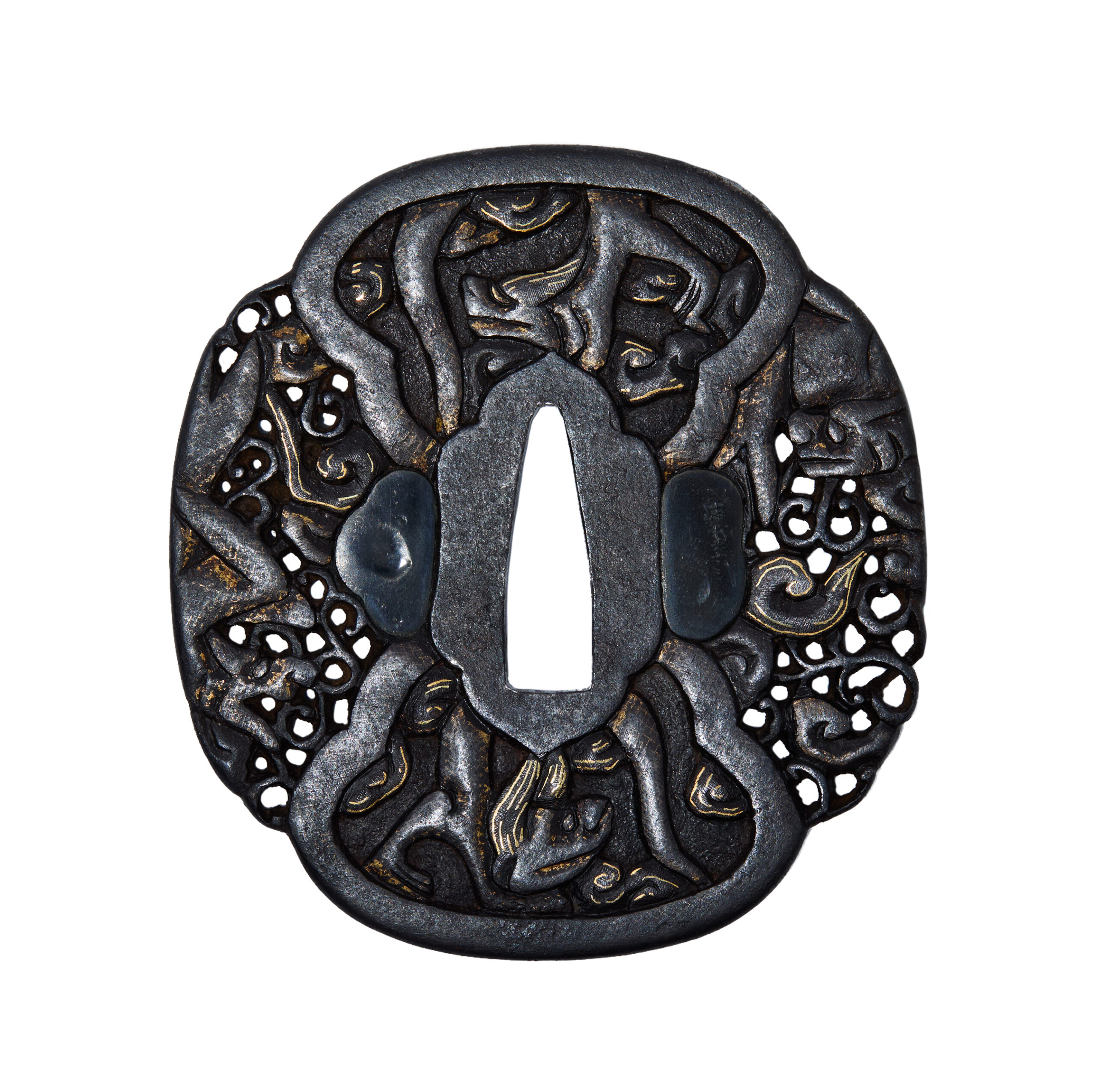Antique Tsuba for Samurai Sword<br> with NTHK Kanteisho Certificate (T-796) - Image 6