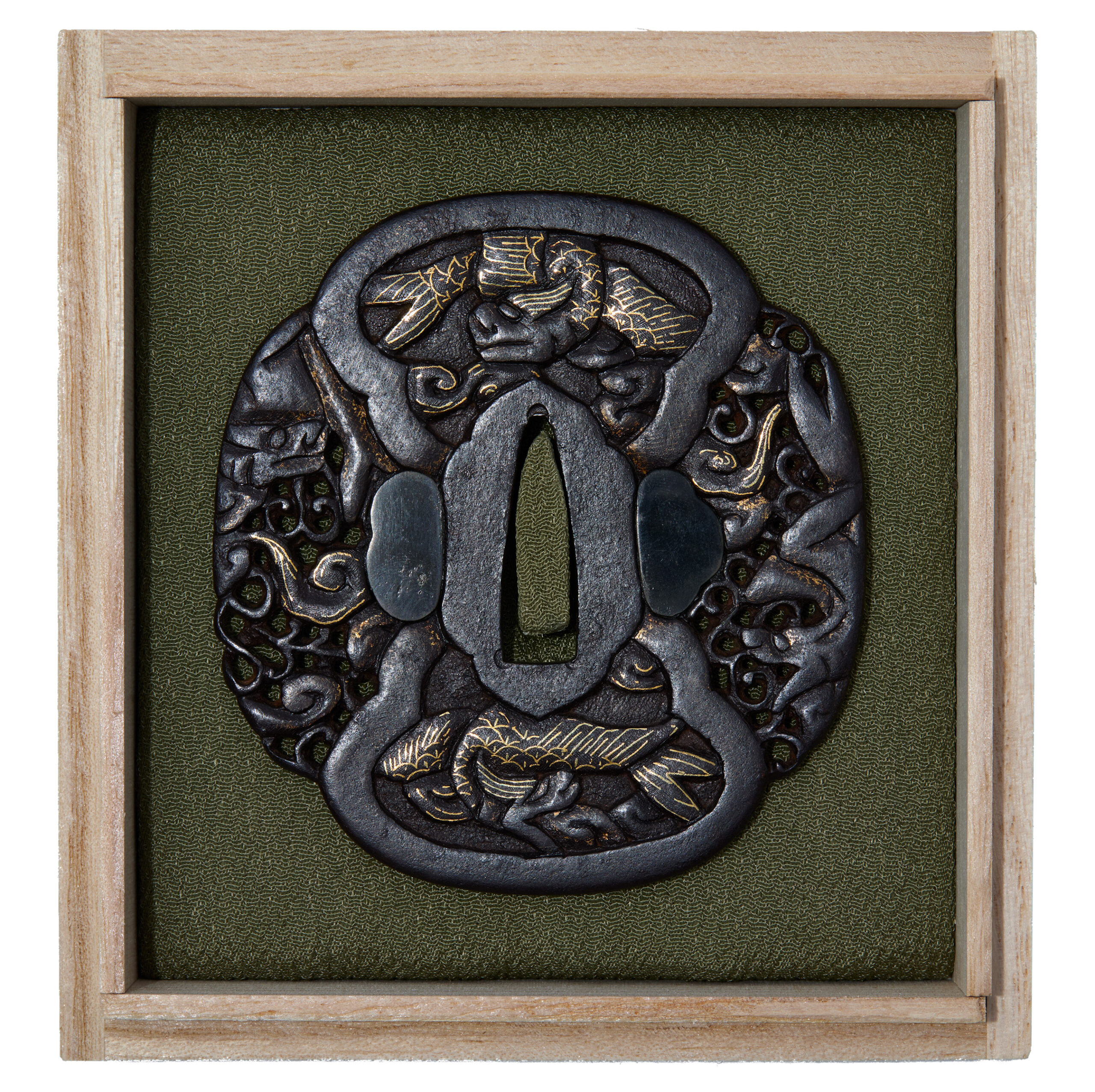 Antique Tsuba for Samurai Sword<br> with NTHK Kanteisho Certificate (T-796) - Image 4