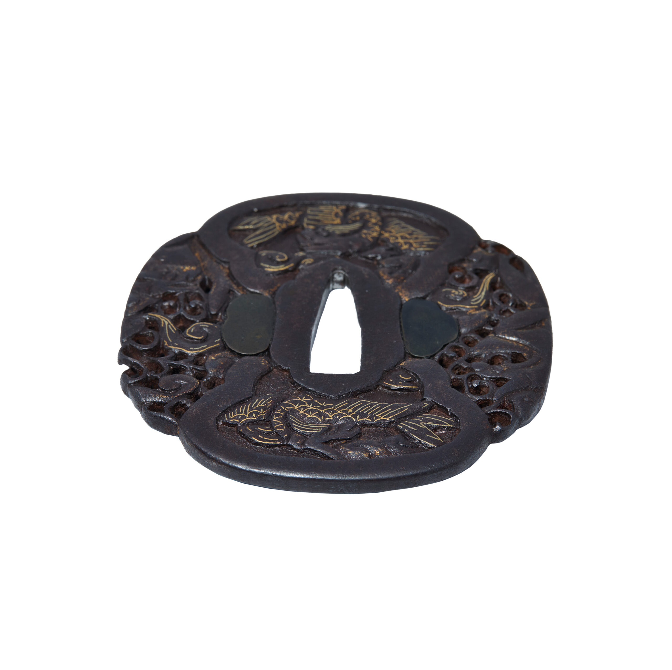 Antique Tsuba for Samurai Sword<br> with NTHK Kanteisho Certificate (T-796) - Image 7