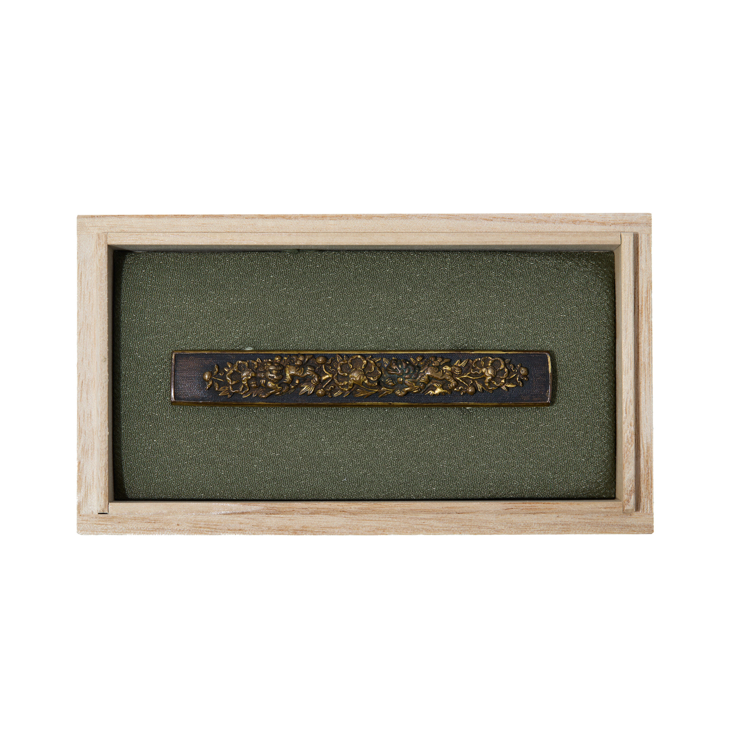 A set of antique Menuki, Kozuka, and Fuchi-Kashira for Samurai Sword (MKF-01) - Image 3