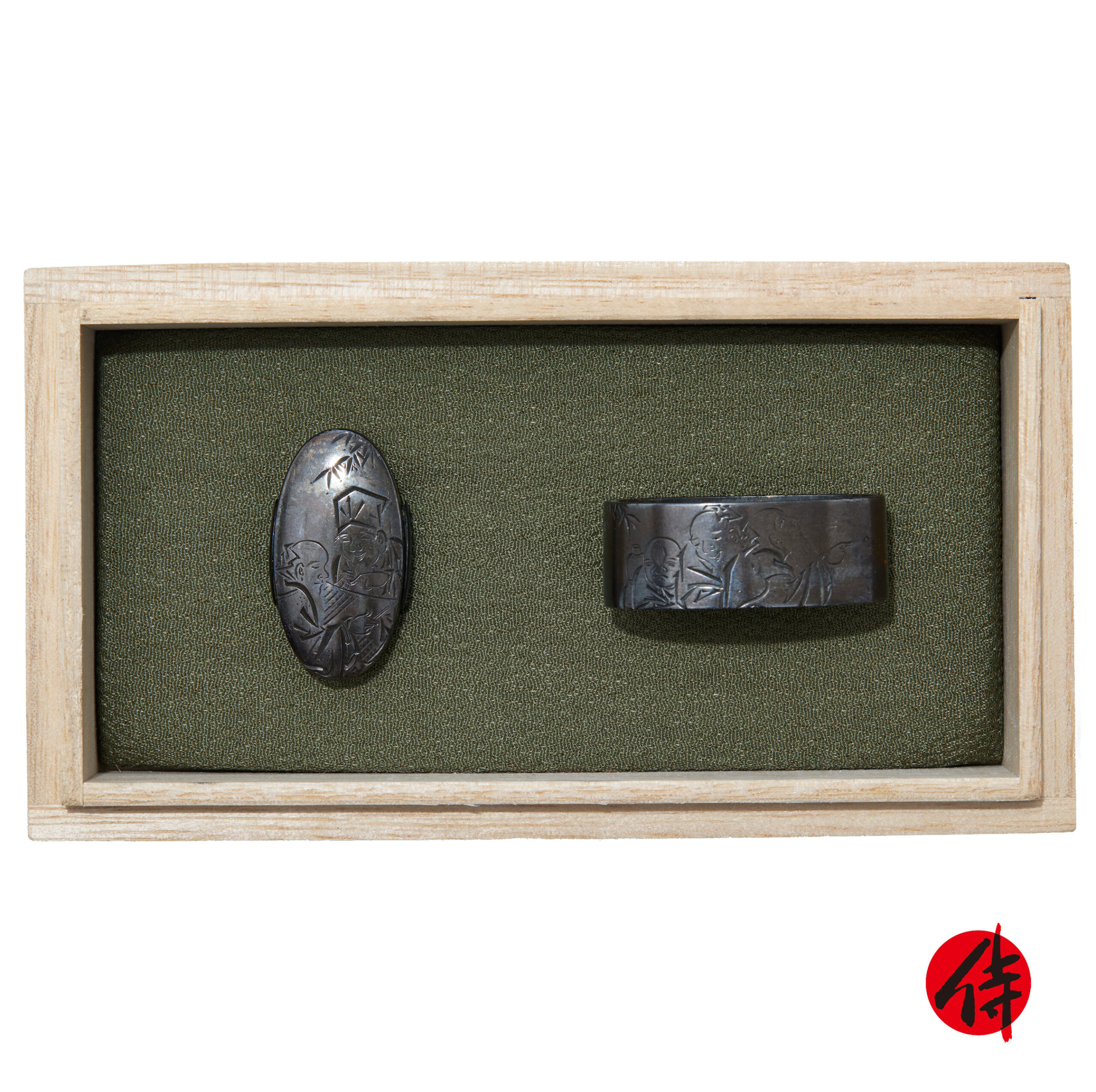 Antique Fuchi Kashira for Samurai Sword (F-57)