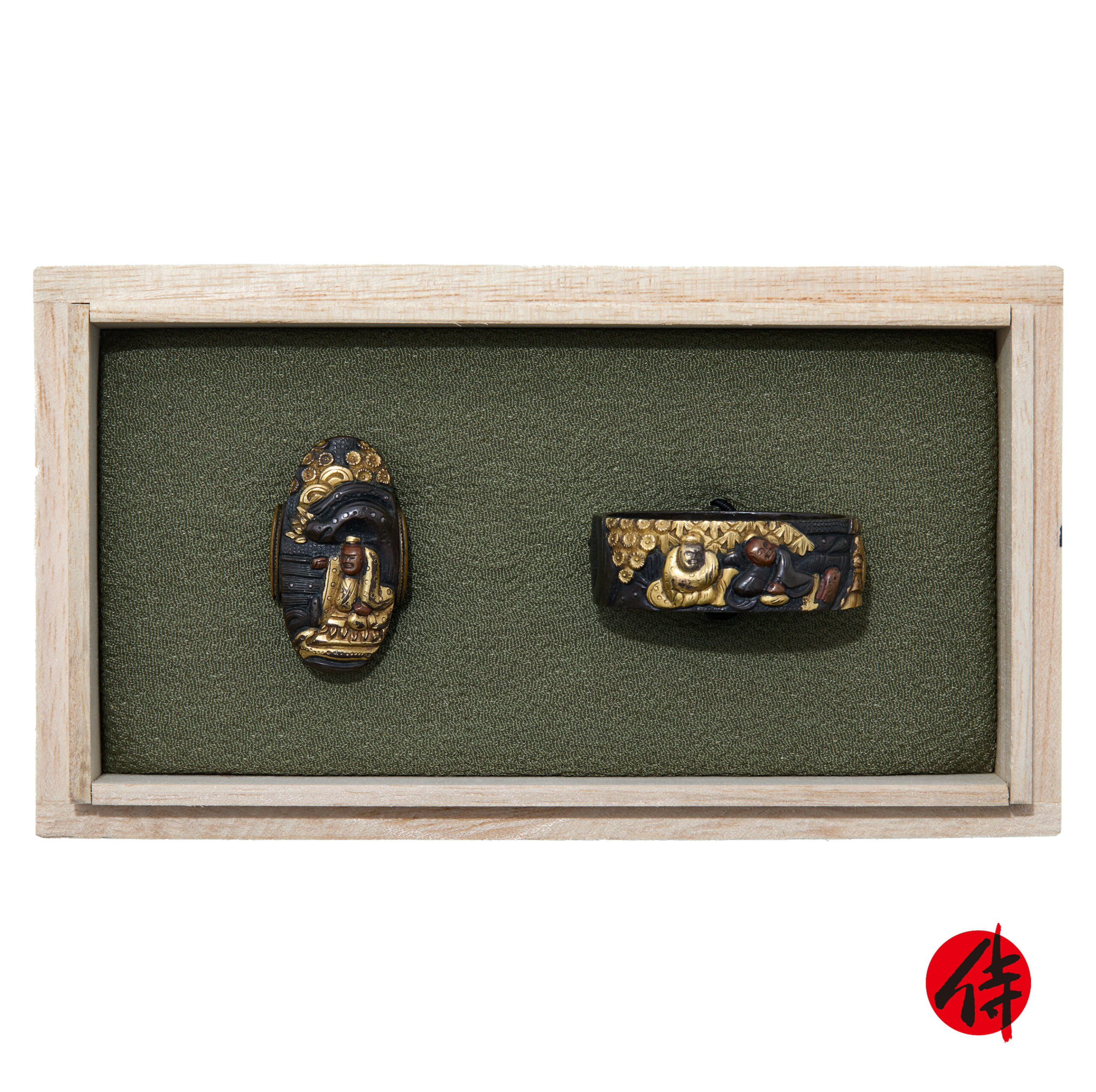 Antique Fuchi Kashira for Samurai Sword (F-58)