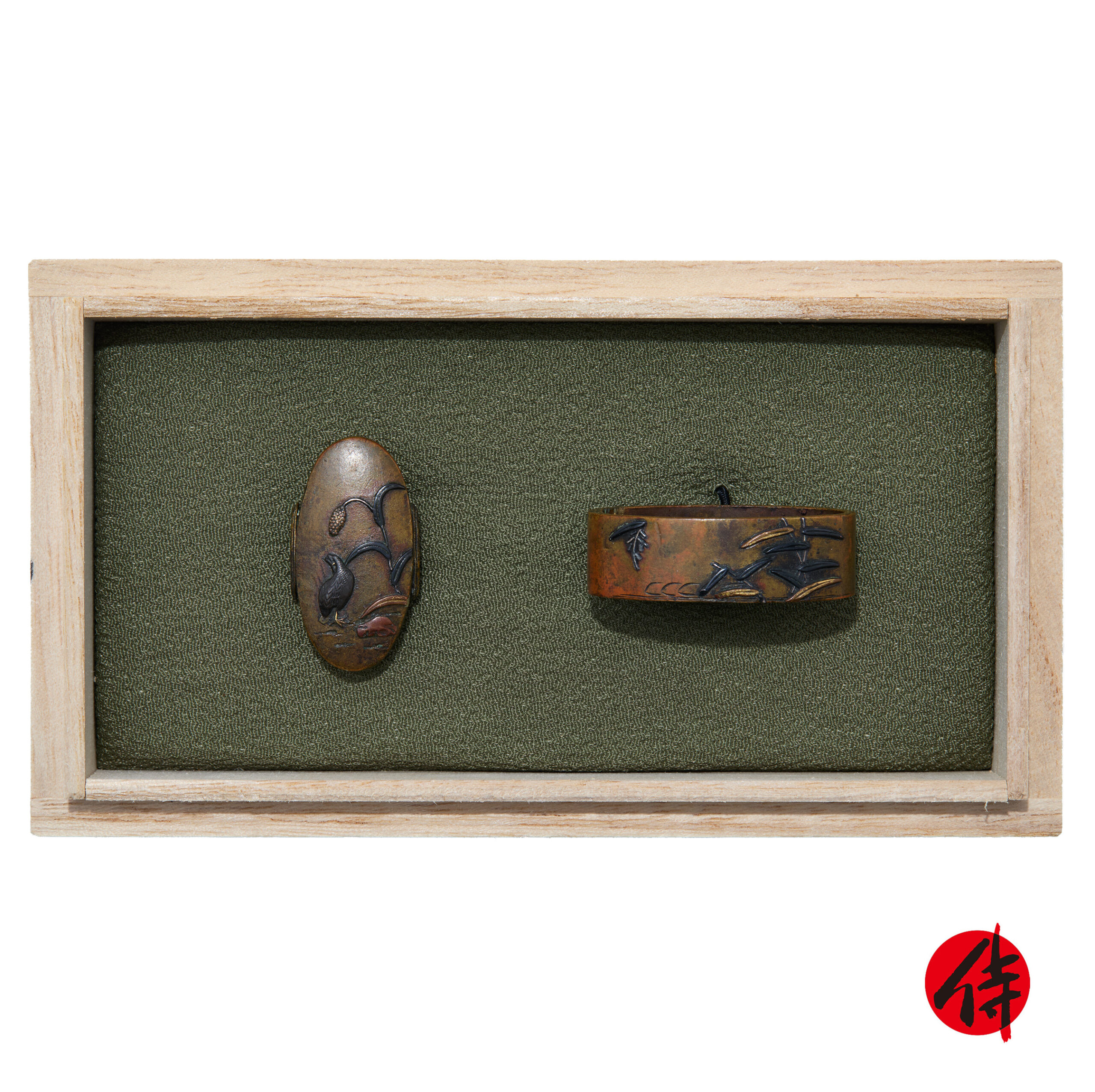 Antique Fuchi Kashira for Samurai Sword (F-59)