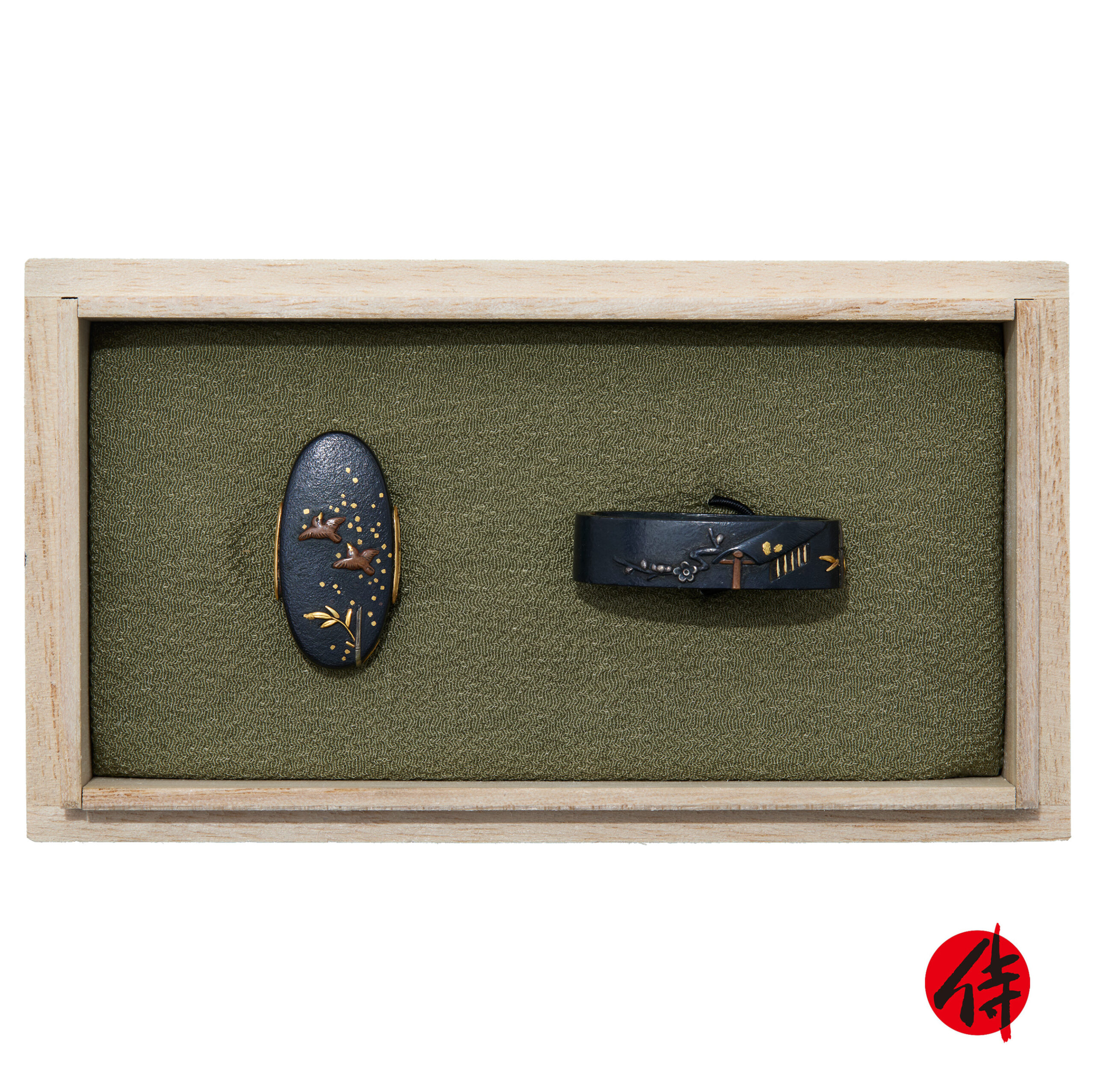 Antique Fuchi Kashira for Samurai Sword (F-62)