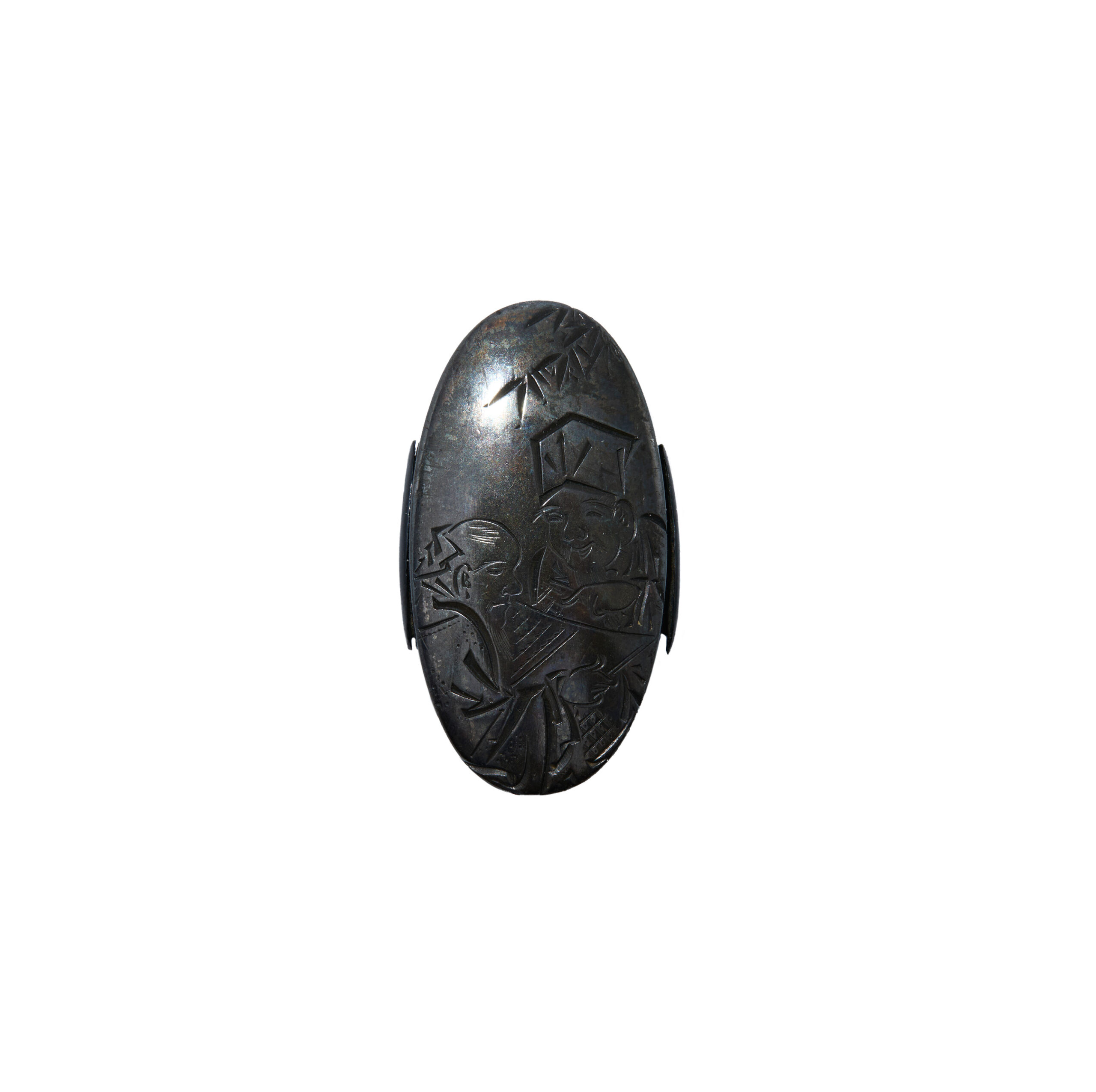 Antique Fuchi Kashira for Samurai Sword (F-57) - Image 2