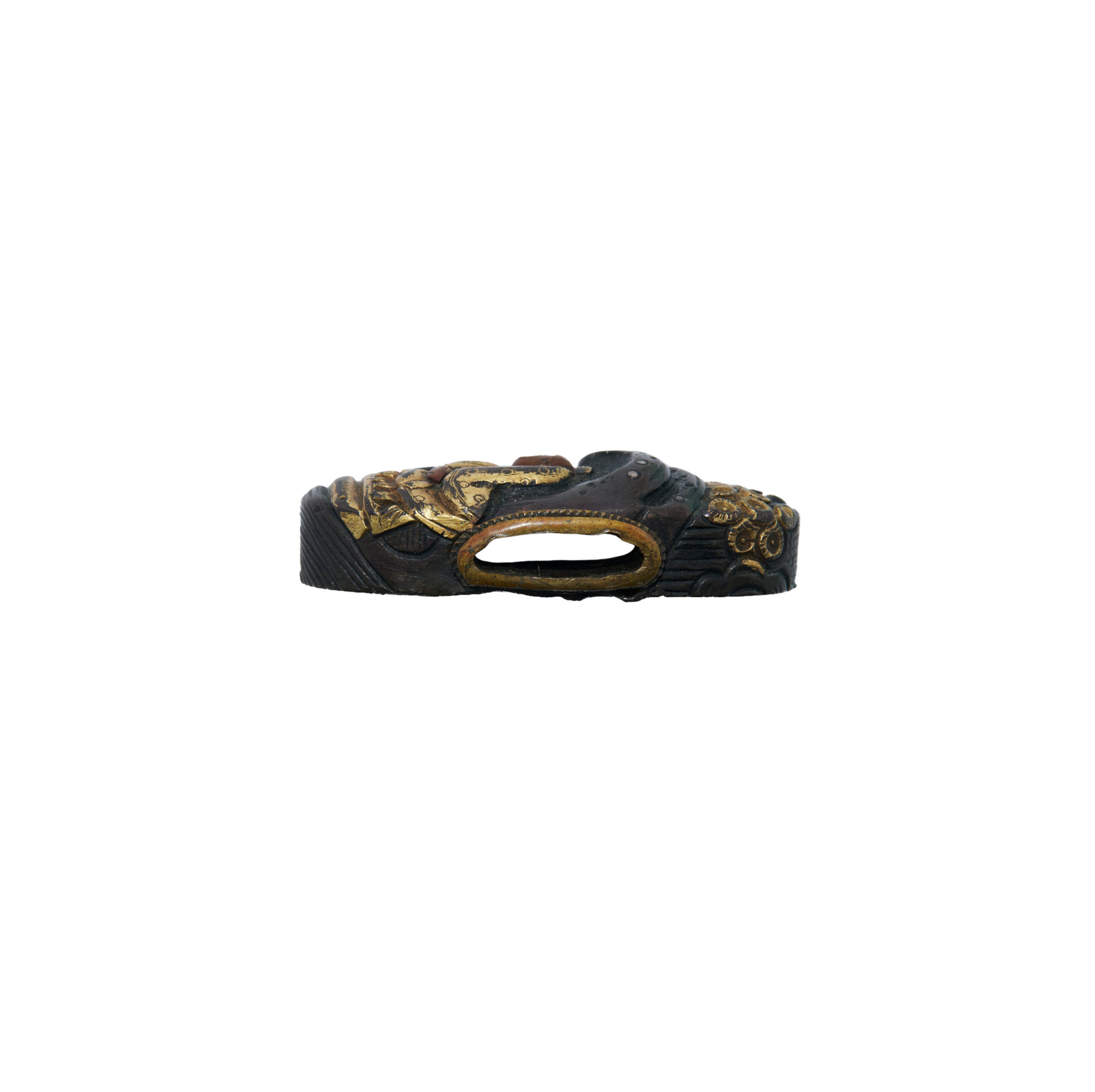 Antique Fuchi Kashira for Samurai Sword (F-58) - Image 4