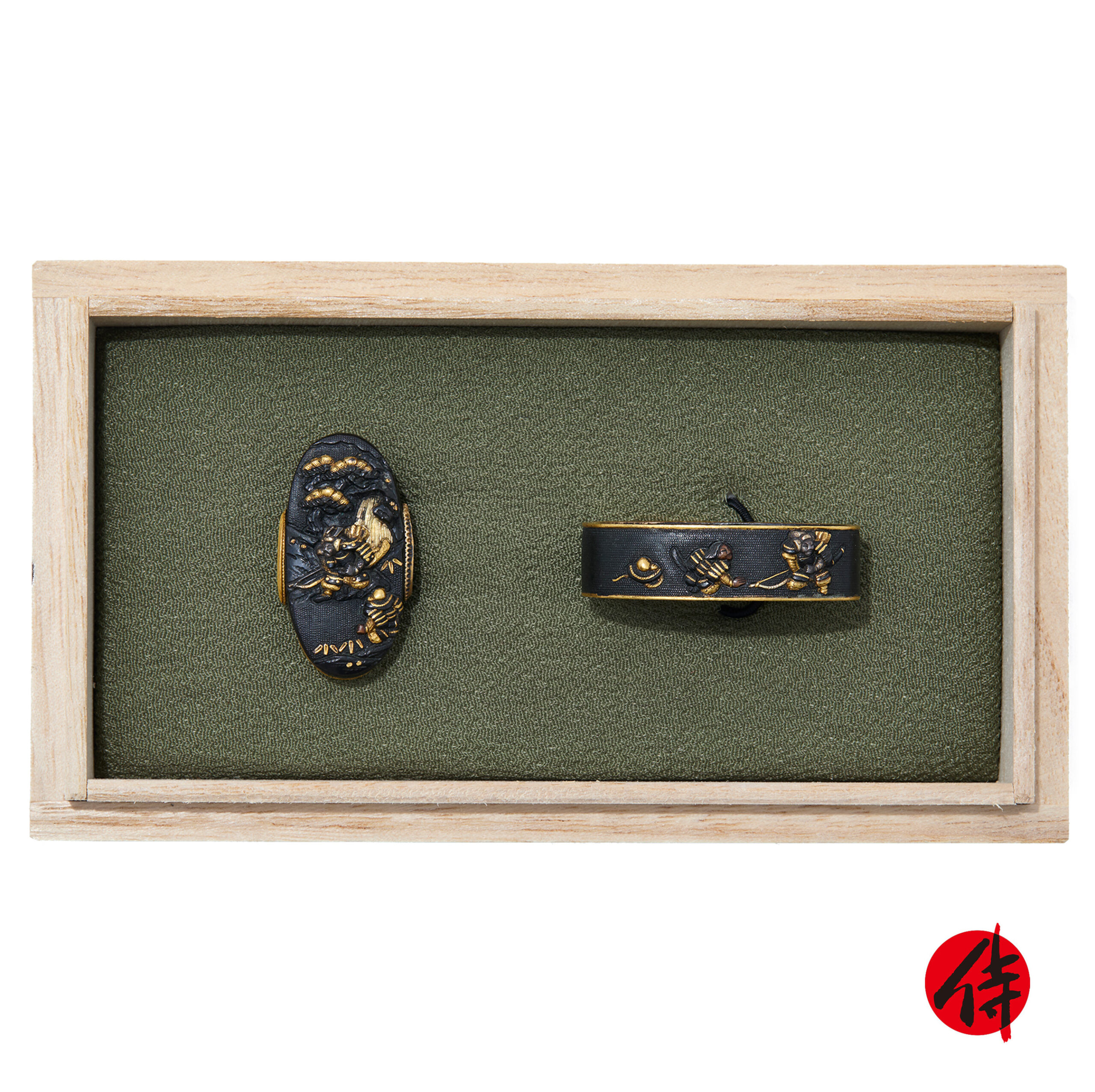 Antique Fuchi Kashira for Samurai Sword (F-60)
