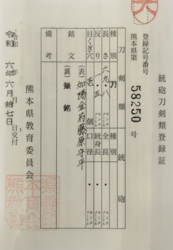 Antique Japanese Sword Katana Signed by Fujiwara no Morihira<br>NBTHK<span style="color: #ff0000;"><strong> Tokubetsu Hozon</strong> </span>Certificate - Image 24