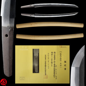 Antique Japanese Sword Wakizashi Attributed to Takada<br>NBTHK <span style="color: #ff0000;">Hozon</span> Certificate