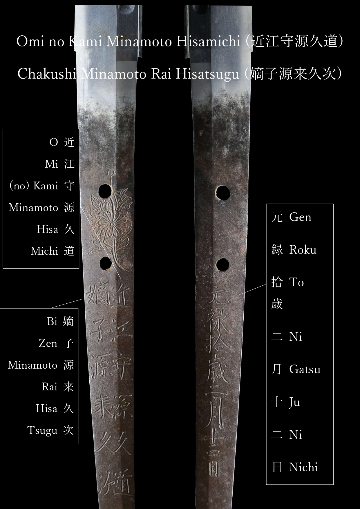 Antique Japanese Sword Katana Signed by Hisamichi and Hisatsugu<br>NBTHK<span style="color: #ff0000;"><strong> Tokubetsu Hozon</strong> </span>Certificate - Image 23