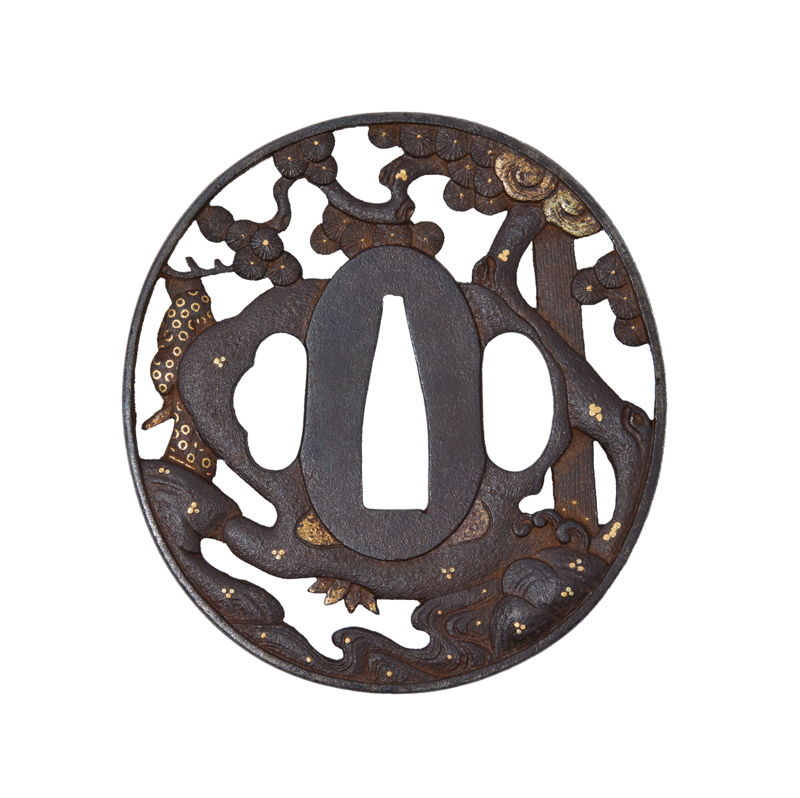 Antique Tsuba for Samurai Sword (T-854) - Image 4