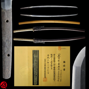 Antique Japanese Sword Tachi signed by Yoshitsugu <br>NBTHK <span style="color: #ff0000;">Hozon </span>Certificate