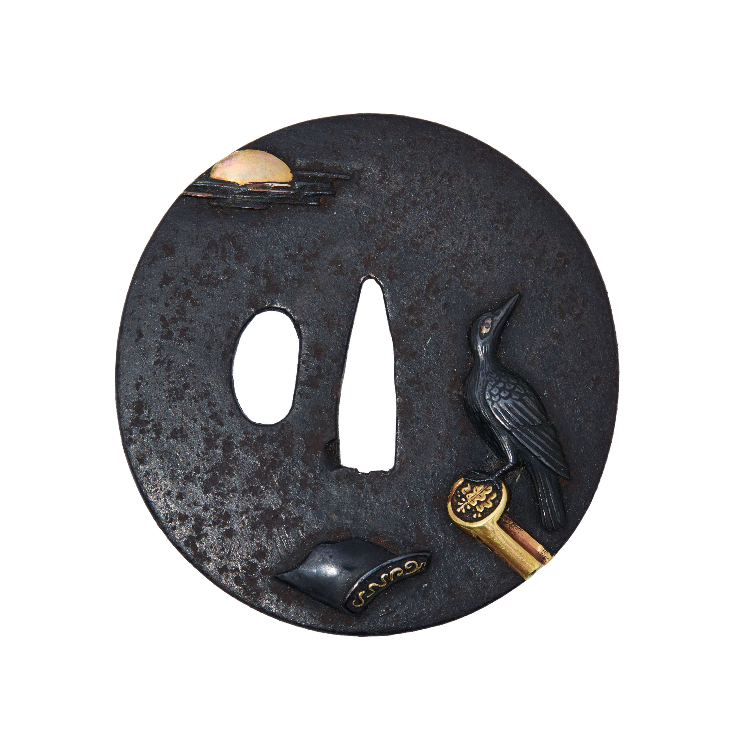 Edo period antique Tsuba for Samurai Sword (T-862)