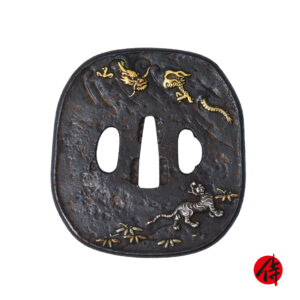 Antique Tsuba for Samurai Sword NBTHK Tokubetsu Kicho Certificate (T-872)