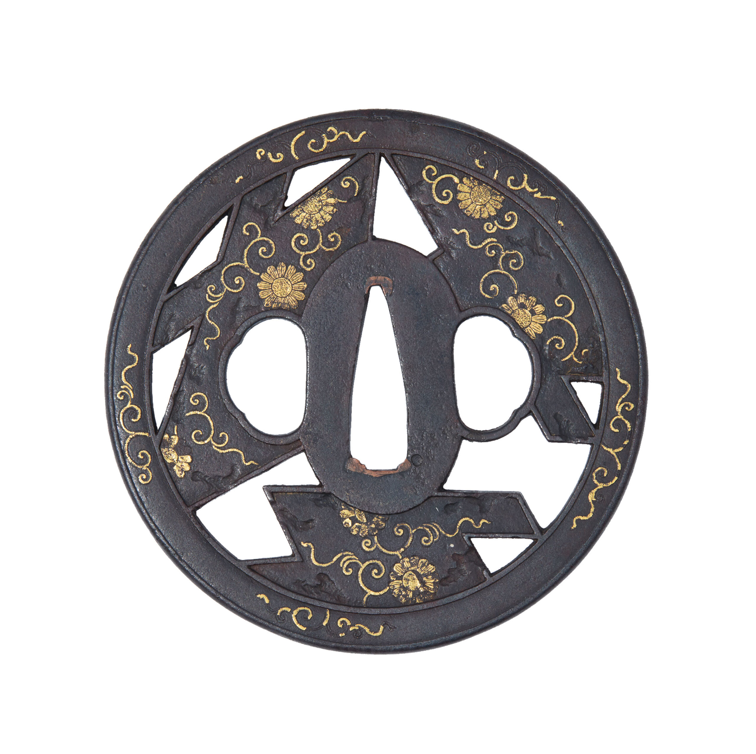 Antique Tsuba for Samurai Sword (T-875) - Image 3