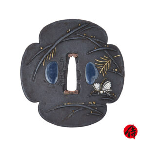 Antique Tsuba for Samurai Sword with NBTHK <span style="color: #ff0000;">Hozon</span> Certificate (T-884)