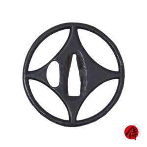 Antique Tsuba for Samurai Sword  with NBTHK <strong><span style="color: #ff0000;">Hozon</span></strong> Certificate  (T-893)