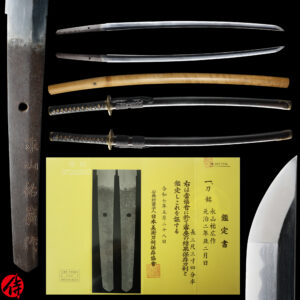 Antique Japanese Sword Katana Signed by Nagayama Sukehiro<br> NBTHK<span style="color: #ff0000;"> Hozon </span>Certificate