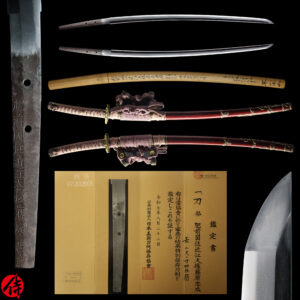 Antique Japanese Sword Katana Signed by Ōmi Daijo Fujiwara Tadahiro<br>NBTHK<span style="color: #ff0000;"><strong> Tokubetsu Hozon</strong> </span>Certificate