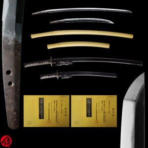 Antique Japanese Sword Daisho Attributed to Shigeseki / Attributed to Daido NBTHK<span style="color: #ff0000;"> Hozon </span>Certificates